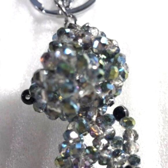 Crystal Bead Dog Keychain/Purse Charm - New Without Tags - Picture 3 of 8